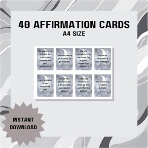 Affirmations positives à imprimer|Affirmations de richesse|Affirmations d'amour|Cartes de positivité pour enfants |Cartes de affirmations|Téléchargement numérique