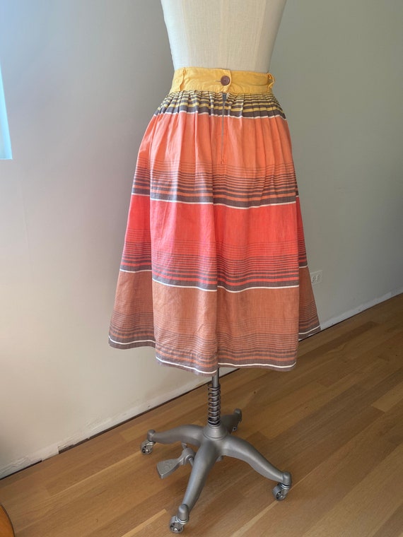 Vintage 40s 50s striped skirt S/M small medium //… - image 2