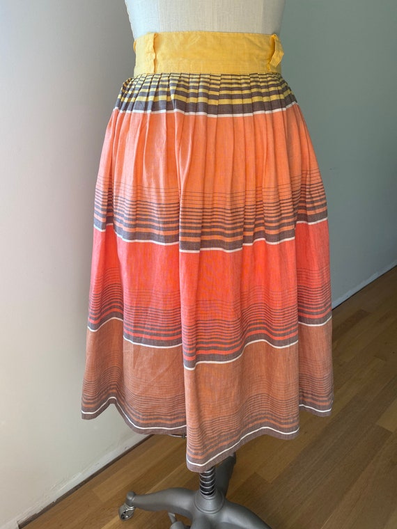 Vintage 40s 50s striped skirt S/M small medium //… - image 9