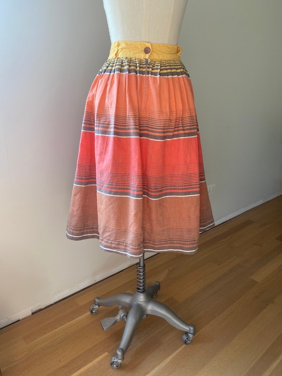 Vintage 40s 50s striped skirt S/M small medium //… - image 7
