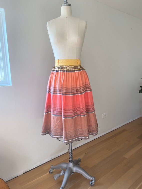 Vintage 40s 50s striped skirt S/M small medium //… - image 5