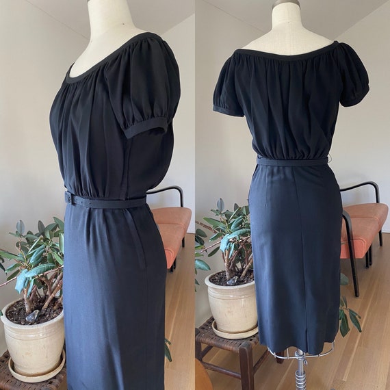 Vintage 1940s Black XXS/XS dress // extra small la