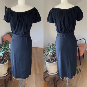 Vintage 1940s Black XXS/XS dress // extra small late 30s early 40s 1940s image 2