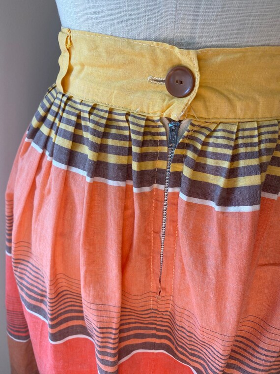 Vintage 40s 50s striped skirt S/M small medium //… - image 6