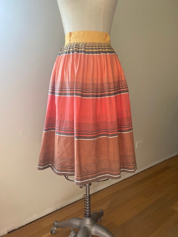 Vintage 40s 50s striped skirt S/M small medium //… - image 1