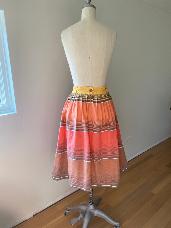 Vintage 40s 50s striped skirt S/M small medium //… - image 4