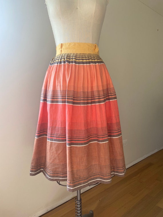 Vintage 40s 50s striped skirt S/M small medium //… - image 10