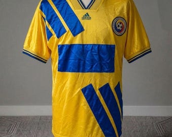 Roemenië 1992-1993-1994 Thuisshirt Adidas Vintage Jersey World Cup USA 94 Euro Camiseta Maglia jersey voetbaltenue voetbaltenue 13-Tibor Selymes XL