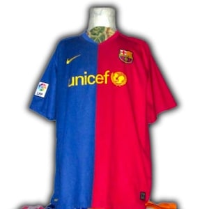 Fc Barcelona Spain  2008 2009 Home Shirt Jersey fcb barca trikot Maglia maillot Camiseta Nike Vintage Size XXL