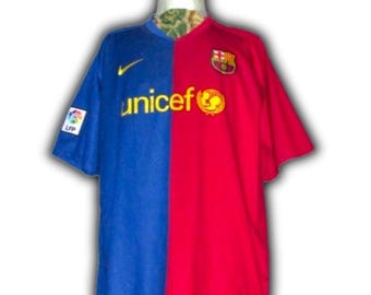 Fc Barcelona Spain  2008 2009 Home Shirt Jersey fcb barca trikot Maglia maillot Camiseta Nike Vintage Size XXL