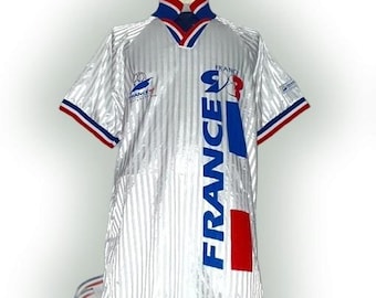 Francia 1998 Copa del Mundo Fan Shirt Jersey Maillot trikot Maglia maillot Camiseta Adidas Vintage Tamaño L