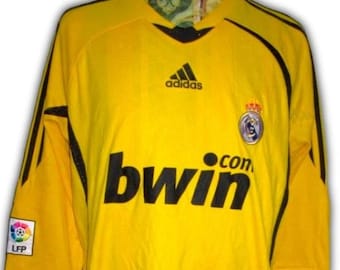 Real Madrid 2008 2009 PORTERO Adidas Camiseta Jersey trikot Maglia maillot Camiseta Talla L