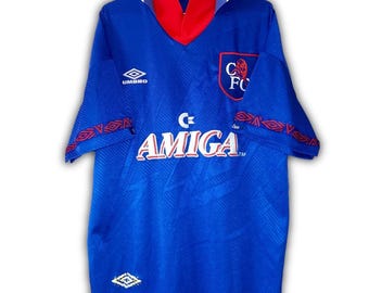 Vintage 1999-01 Chelsea FC Home Jersey Umbro Autoglass Classic