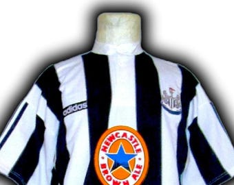Fc Newcastle United England 1995 1996 Home shirt jersey trikot Maglia maillot Camiseta Adidas Vantage size L