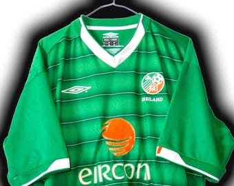 アイルランド 2002 2003 2004 ホーム シャツ ジャージ トリコット マリア マイヨ キャミセタ アンブロ ヴィンテージ サイズ XL