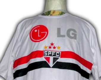Camiseta de local del FC Sao Paulo de Brasil, camiseta LG Vintage Size L