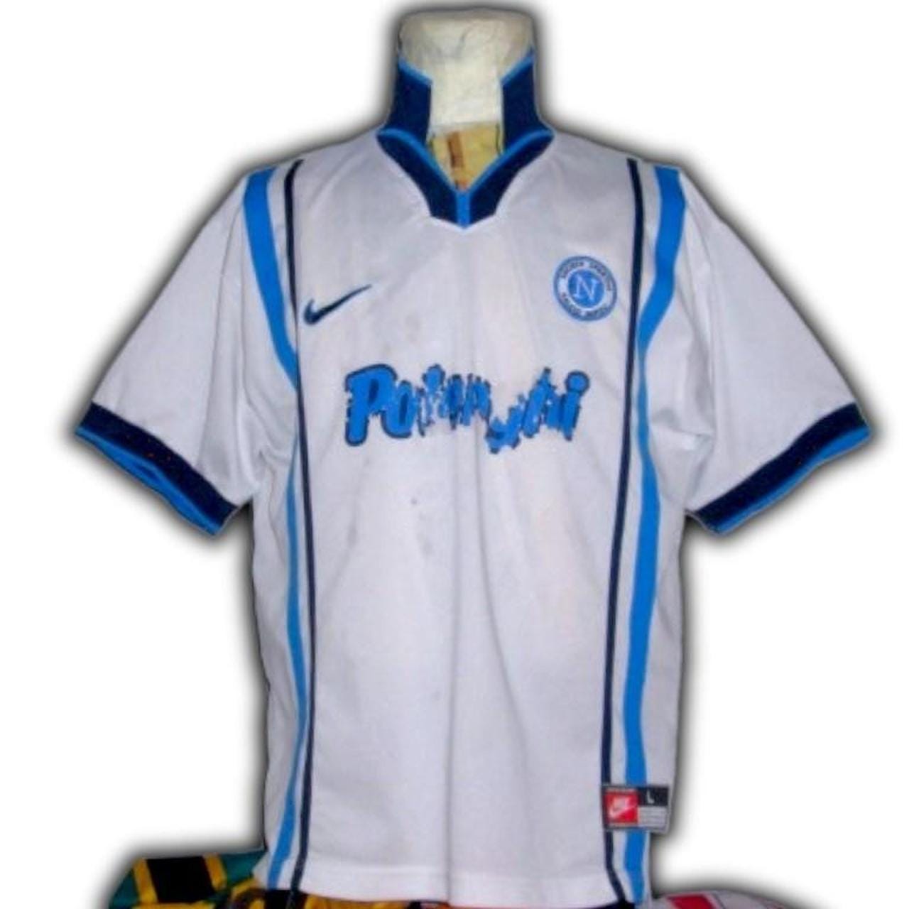 Maillot Du SSC Naples 1997/98 - Modèle Match Worn (porté En Match) - Pièce De Collection Football Vintage