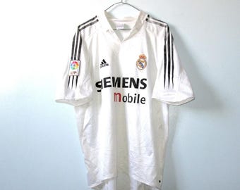 Real Madrid Spain 2004 2005 Home Shirt Jersey trikot maglia camiseta Adidas vintage Size L