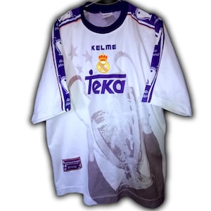 signed autograph real madrid Spain uefa 1997 1998 teka laliga football  vintage champions League