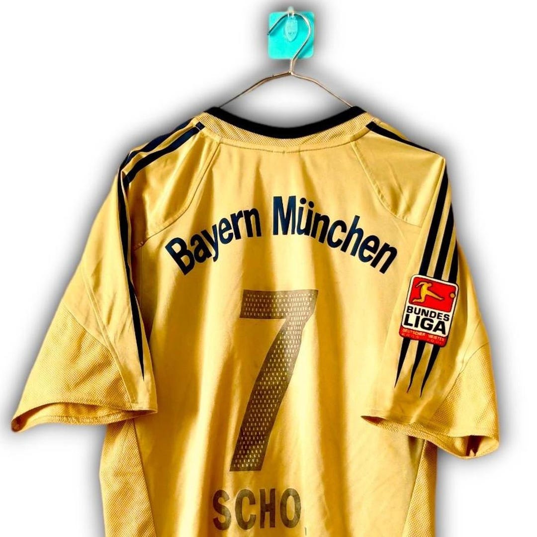 FC Bayern München ユニフォーム ゴールド Match Worn Bayern Munchen Munich Germany 2004 2005 2006 Away Shirt