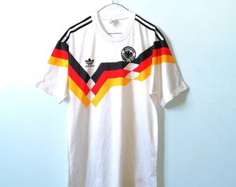 Alemania 1988 1989 1990 Home Shirt Jersey trikot Maglia maillot Camiseta Adidas Vintage Size XL