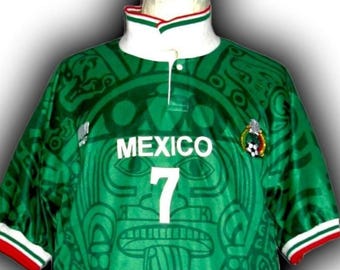 México 1998 1999 Camiseta de local Jersey trikot maglia maillot camiseta Copa del Mundo ABA sport Vintage Talla XL