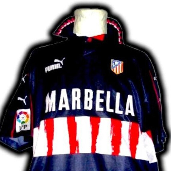 Match Worn Atletico Madrid Spain 1997 1998 Away Shirt Jersey