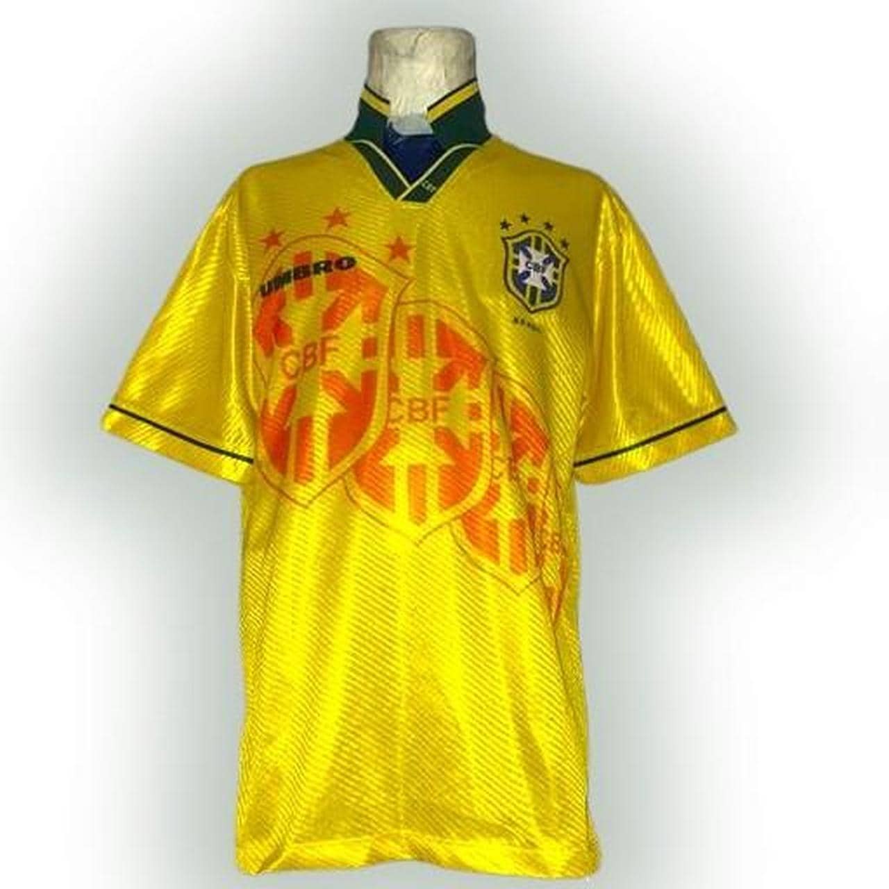 Brazil 1994 1995 1996 Long Player Issue Brazil Home Football Kit