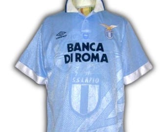 Fc Lazio Italia 1992 1993 1994 1995 Camiseta local Jersey trikot Maglia maillot Camiseta Umbro vintage Talla L