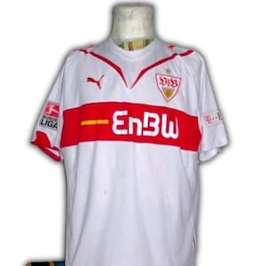Issued VfB Stuttgart 2009 2010 Home Shirt Jersey trikot Maglia maillot Camiseta  Size L