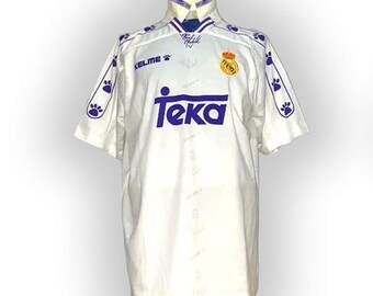 Real Madrid Spanien 1994 1995 1996 Home Shirt Jersey Trikot Maglia Maillot Camiseta Kelme Vintage Größe XL