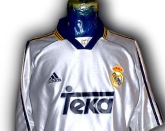 Real Madrid Spain 1998 1999 2000 Home Shirt Jersey trikot Maglia maillot Camiseta Adidas Vintage Size XL