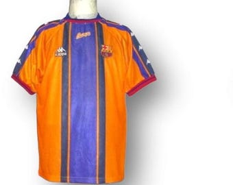 Fc Barcelona 1997 1998 Away Shirt Jersey fcb barca  Trikot Maglia Maillot Camiseta fcb barca Kappa Vintage Size M