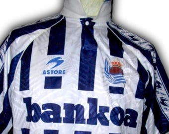 Real Sociedad 1994 1995 Shirt Jersey Astore Maglia Maillot Camiseta Karpin Astore Maat XL