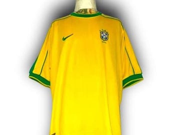 Fc Brazil 1998 1999 Home Shirt Jersey trikot Maglia maillot Camiseta Nike Vintage Size XL