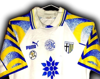 Puma Parma Home Soccer Jersey 1995/1996 Size L - Puma Parma