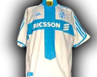 Olympique Marseille Frankrijk 2000 2001 thuisshirt jersey trikot maglia Maillot camiseta Adidas Vintage maat L