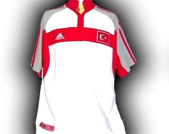 Turkey 2000 2001 Home Shirt Jersey Trikot Maglia Maillot Camiseta Adidas Vintage Size XL