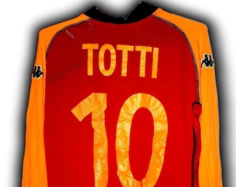 ASローマ 2001/02 ホーム UCL ジャージ - トッティ #10 - ヴィンテージ