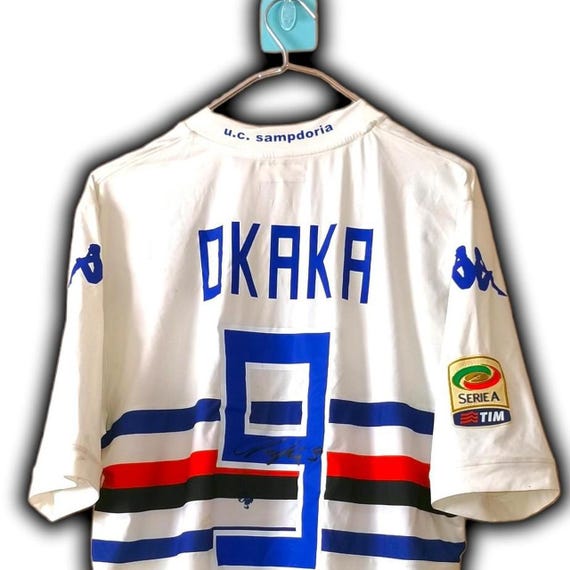 Match Worn Fc Sampdoria 2012 2013 2014 Home Shirt Jersey Signed