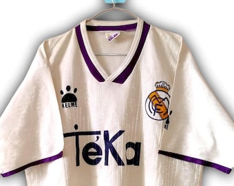 Real Madrid Spanien 1994 1995 1996 Fan Shirt Jersey Trikot Maglia Maillot Camiseta Kelme Vintage Größe XL