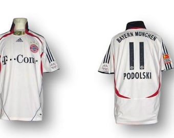 Camiseta de local del Bayern Múnich 2006-2007/2008, usada en partidos, camiseta de visitante, maillot Adidas Vintage, talla L