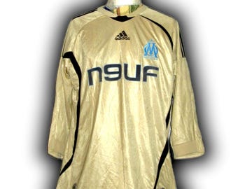 Olympique Marseille Frankrijk 2008 2009 uit shirt jersey trikot maglia Maillot camiseta lange mouwen Adidas Vintage maat XL