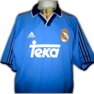 Real Madrid 1999 2000 2001 Away Shirt Jersey trikot Maglia maillot Camiseta Adidas Vintage Size XL