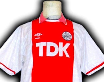 Ajax Amsterdam Holland Netherlands 1989 1990 1991Home Shirt Jersey trikot Maglia maillot Camiseta Umbro vintage size XL