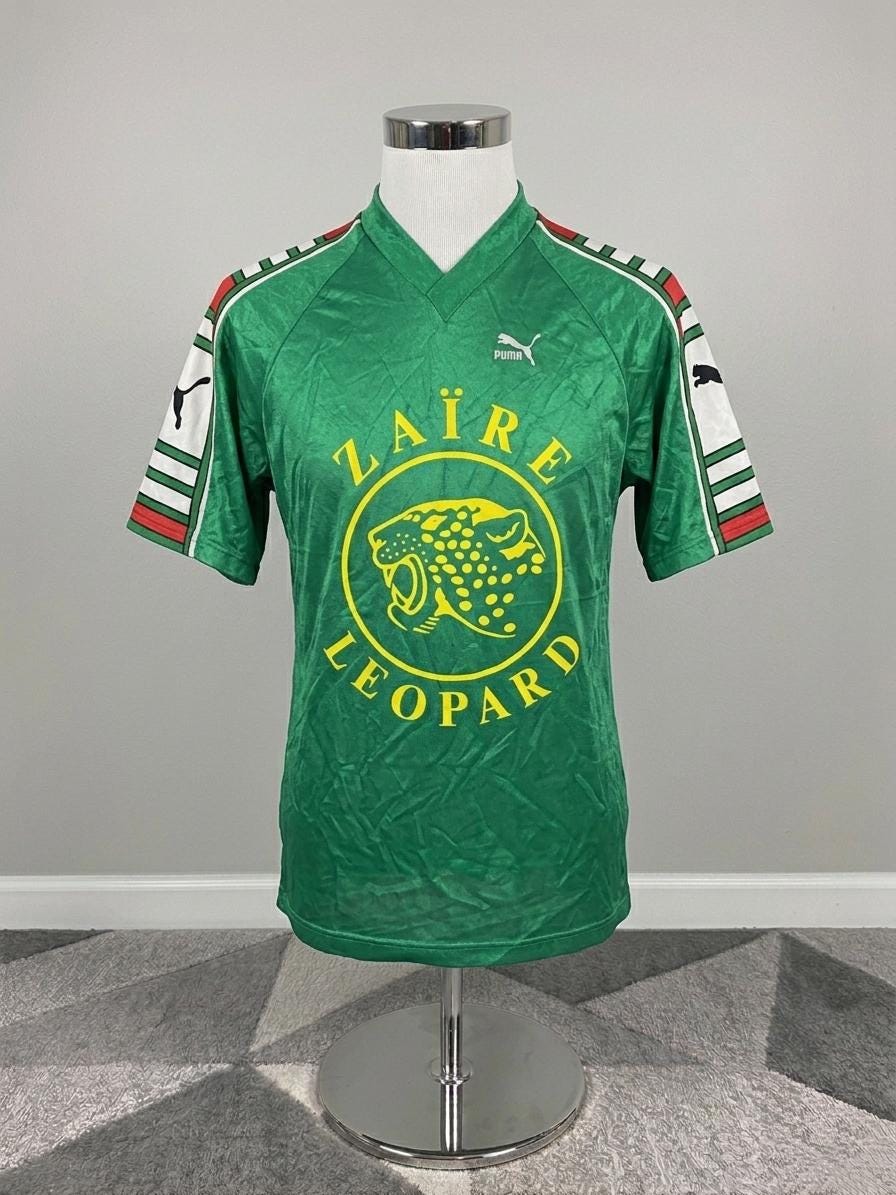 ▪️60’s【PUMA】Vintage JERSEY Zaire Rare 1992 1993 1994 Home Shirt Puma Vintage Jersey Africa