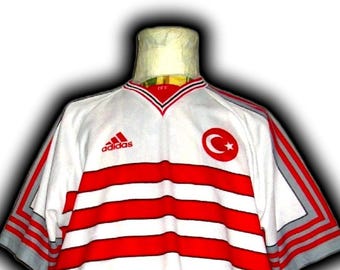 トルコ代表　adidas Turkey レプリカユニホーム Lサイズ　古着 Turkey Classic 1996/1998 Home Jersey – amzunit