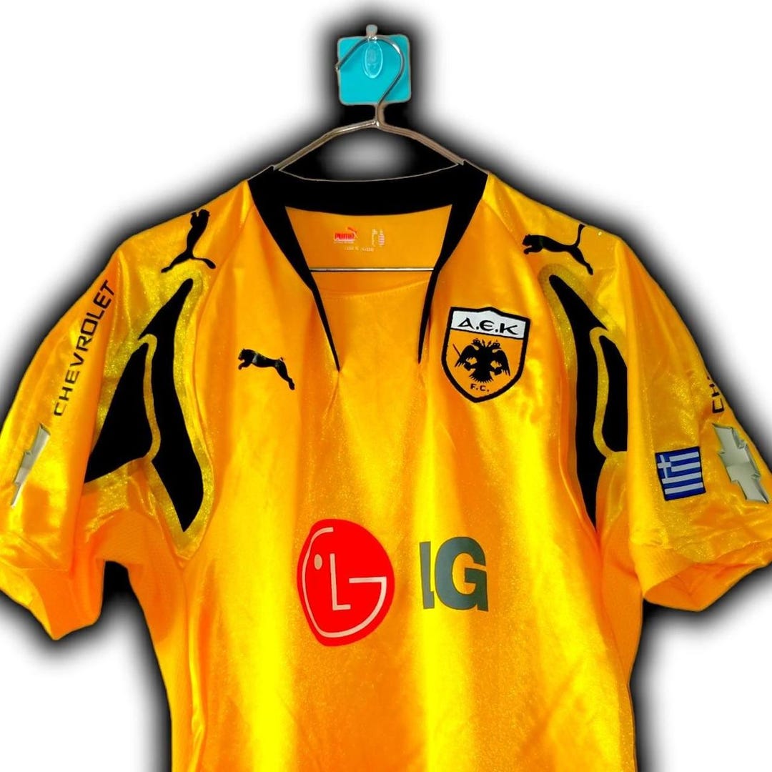 AEK Athens 2007 2008 2009 Home Shirt Jersey Trikot Maglia Maillot