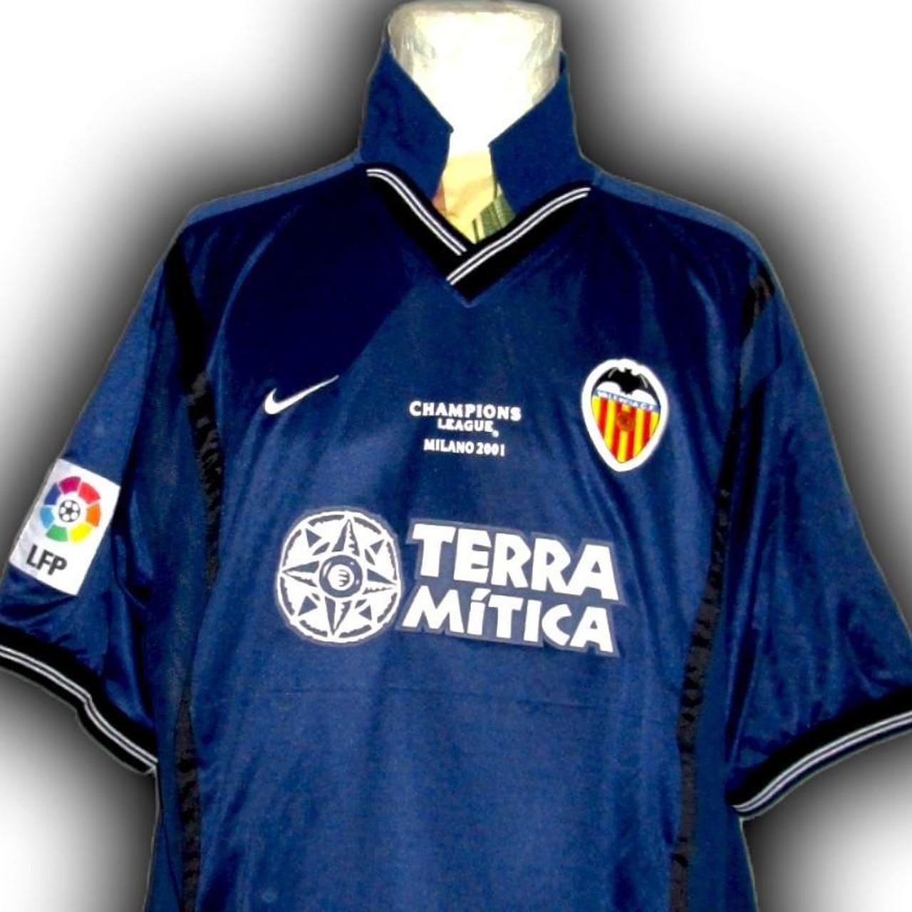 Fc Valencia Spain 2001 2002 Away Shirt Jersey Trikot Maglia