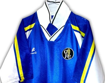 Vintage 1999-01 Chelsea FC Home Jersey Umbro Autoglass Classic